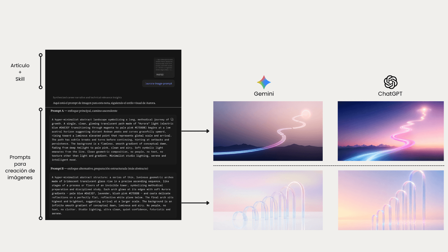 Proyecto de Claude con el contexto de marca de Aurora